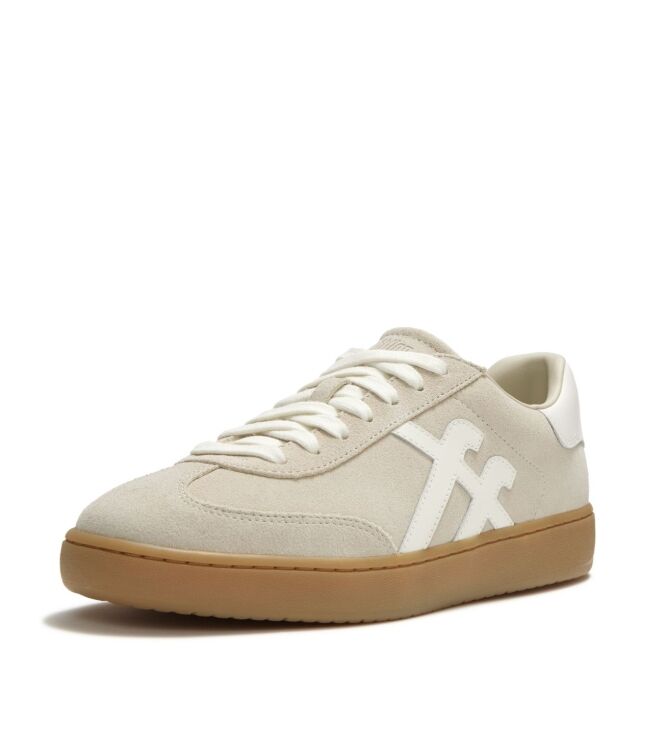 FitFlop the dash t-toe suede sneakers hazy taupe/cream Direct leverbaar uit de webshop van www.meijerink-schoenen.nl/