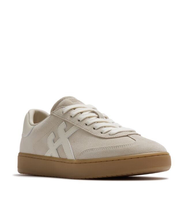 FitFlop the dash t-toe suede sneakers hazy taupe/cream Direct leverbaar uit de webshop van www.meijerink-schoenen.nl/