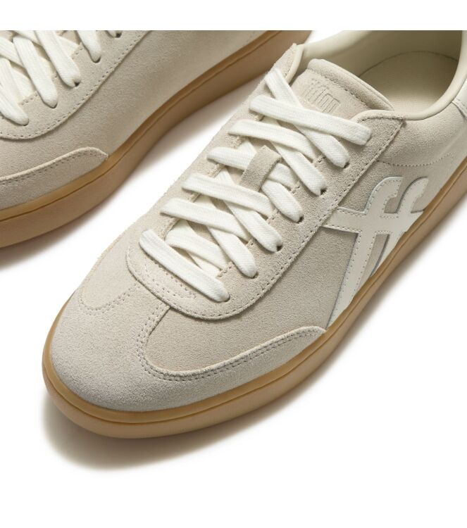 FitFlop the dash t-toe suede sneakers hazy taupe/cream Direct leverbaar uit de webshop van www.meijerink-schoenen.nl/