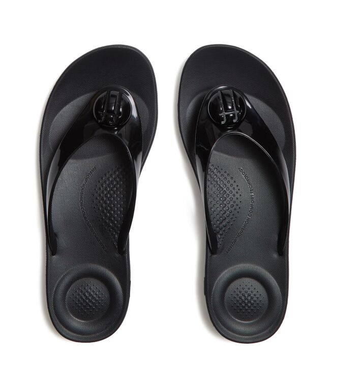 FitFlop iqushion d-luxe black Direct leverbaar uit de webshop van www.meijerink-schoenen.nl/