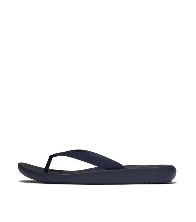 FitFlop iqushion mens textured-strap flip-flops midnight navy Direct leverbaar uit de webshop van www.meijerink-schoenen.nl/
