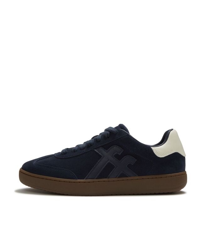 FitFlop the dash ff mens suede t-toe trainers midnight navy/cream Direct leverbaar uit de webshop van www.meijerink-schoenen.nl/
