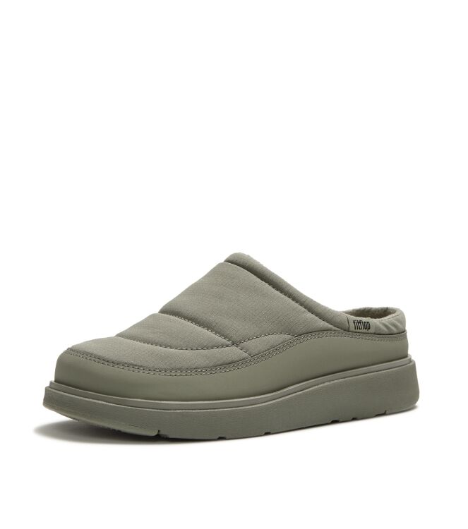 FitFlop gen-ff padded mules grey sage Direct leverbaar uit de webshop van www.meijerink-schoenen.nl/