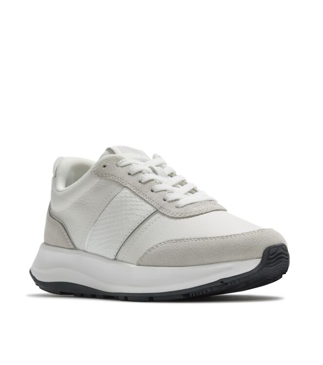FitFlop f-mode flow snake glitter trainers urban white/ silver Direct leverbaar uit de webshop van www.meijerink-schoenen.nl/