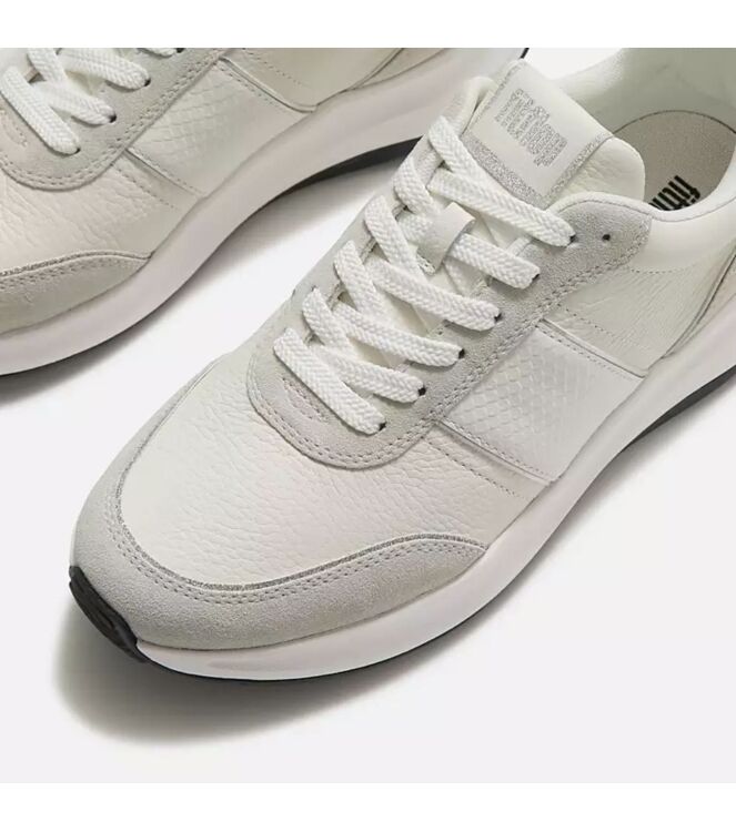 FitFlop f-mode flow snake glitter trainers urban white/ silver Direct leverbaar uit de webshop van www.meijerink-schoenen.nl/