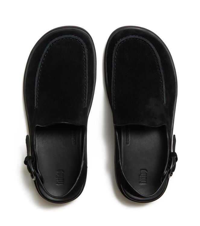 FitFlop gen-ff suede back-strap mules all black Direct leverbaar uit de webshop van www.meijerink-schoenen.nl/