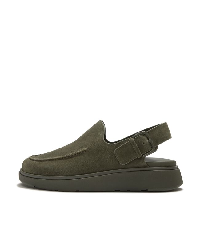 FitFlop gen-ff suede back-strap mules deep olive Direct leverbaar uit de webshop van www.meijerink-schoenen.nl/