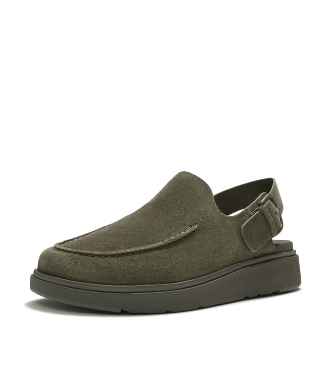 FitFlop gen-ff suede back-strap mules deep olive Direct leverbaar uit de webshop van www.meijerink-schoenen.nl/