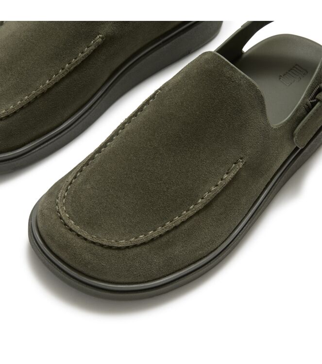 FitFlop gen-ff suede back-strap mules deep olive Direct leverbaar uit de webshop van www.meijerink-schoenen.nl/