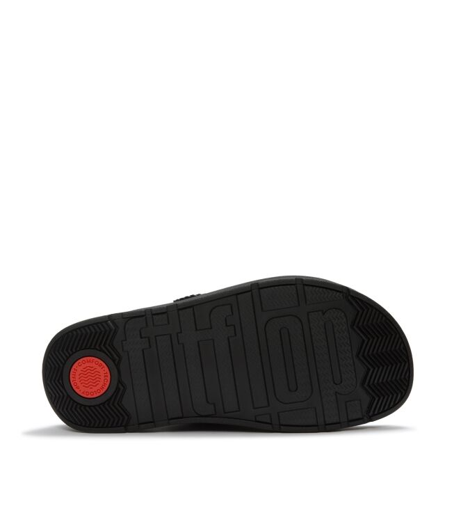 FitFlop gen-ff woven two-bar slides black Direct leverbaar uit de webshop van www.meijerink-schoenen.nl/