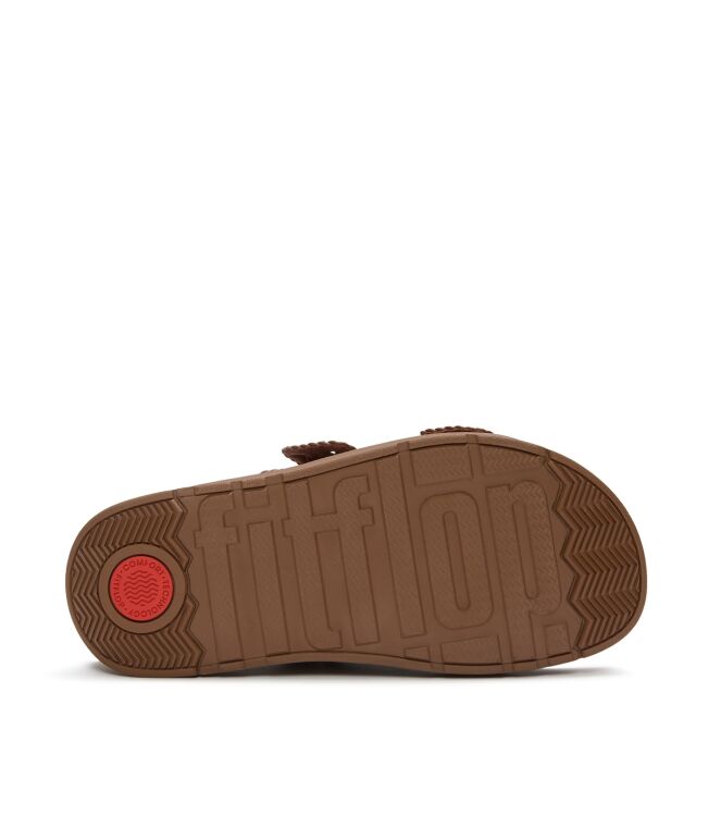 FitFlop gen-ff woven two-bar slides terracotta tan Direct leverbaar uit de webshop van www.meijerink-schoenen.nl/