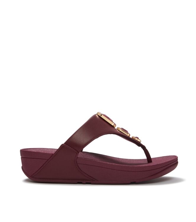 FitFlop lulu bold crystals toe-post sandals dark merlot Direct leverbaar uit de webshop van www.meijerink-schoenen.nl/