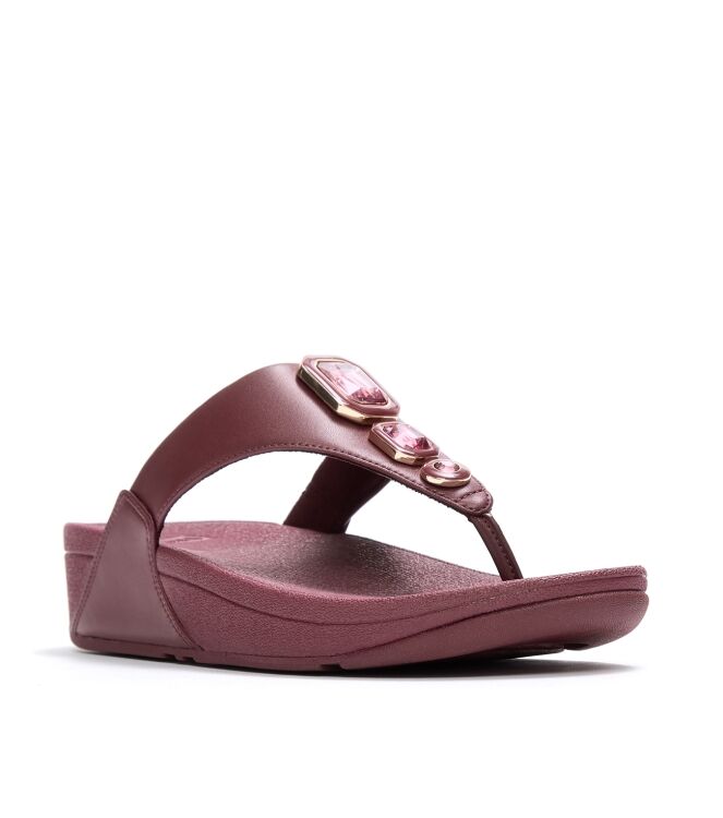 FitFlop lulu bold crystals toe-post sandals dark merlot Direct leverbaar uit de webshop van www.meijerink-schoenen.nl/