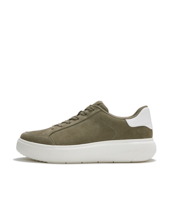 FitFlop rtg suede lace up trainers grey sage/cream Direct leverbaar uit de webshop van www.meijerink-schoenen.nl/