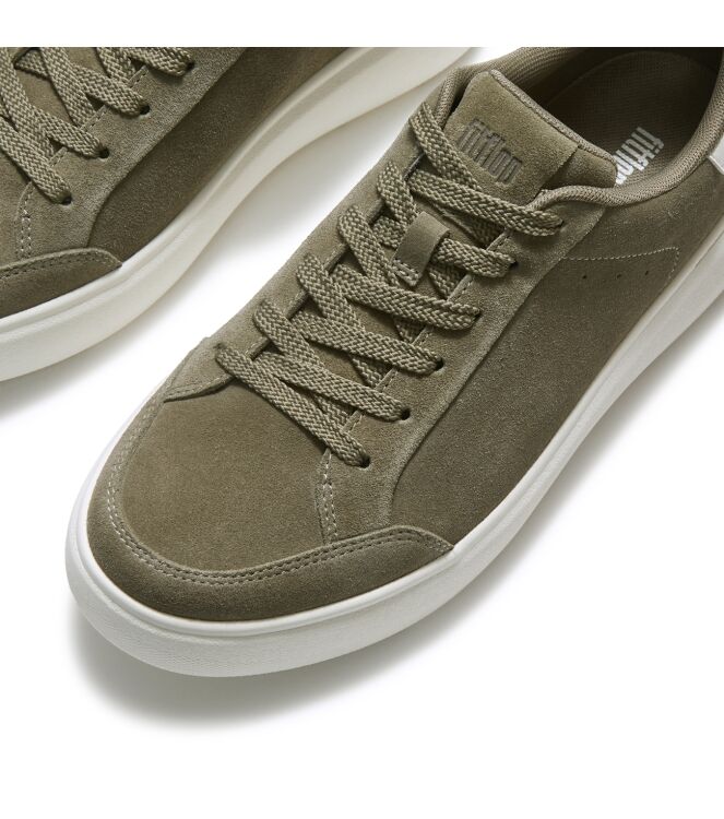 FitFlop rtg suede lace up trainers grey sage/cream Direct leverbaar uit de webshop van www.meijerink-schoenen.nl/