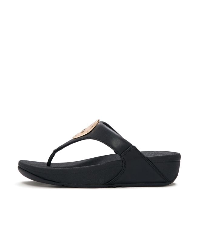 FitFlop lulu adornment toe-post sandals black Direct leverbaar uit de webshop van www.meijerink-schoenen.nl/