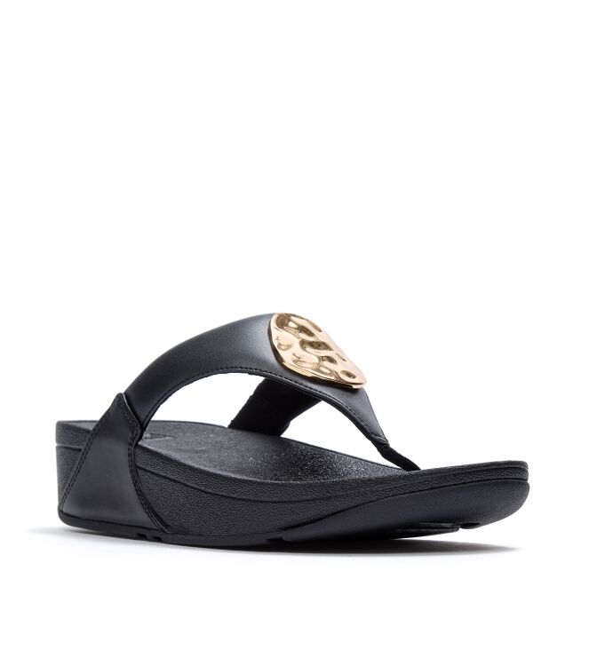 FitFlop lulu adornment toe-post sandals black Direct leverbaar uit de webshop van www.meijerink-schoenen.nl/