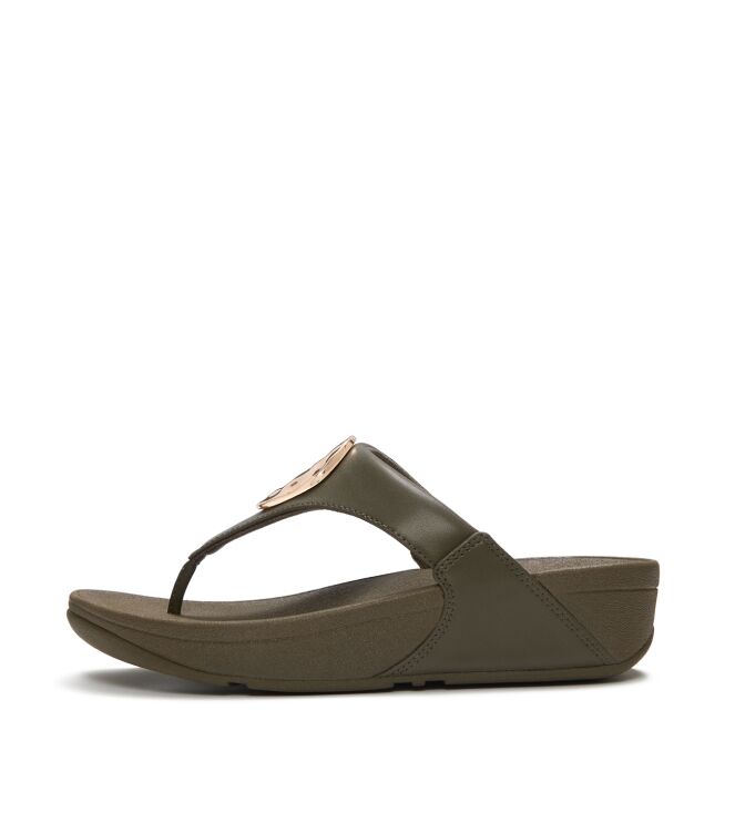 FitFlop lulu adornment toe-post sandals deep olive Direct leverbaar uit de webshop van www.meijerink-schoenen.nl/