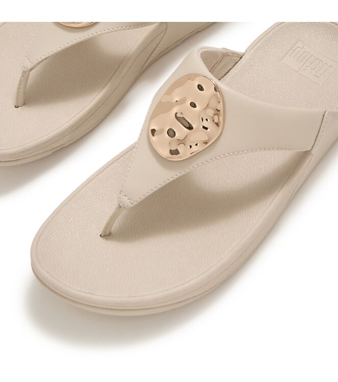 FitFlop lulu adornment toe-post sandals hazy taupe Direct leverbaar uit de webshop van www.meijerink-schoenen.nl/