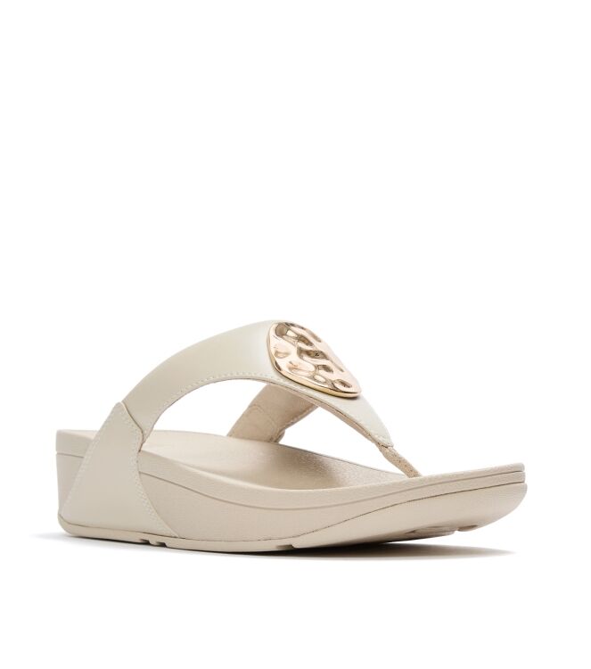 FitFlop lulu adornment toe-post sandals hazy taupe Direct leverbaar uit de webshop van www.meijerink-schoenen.nl/