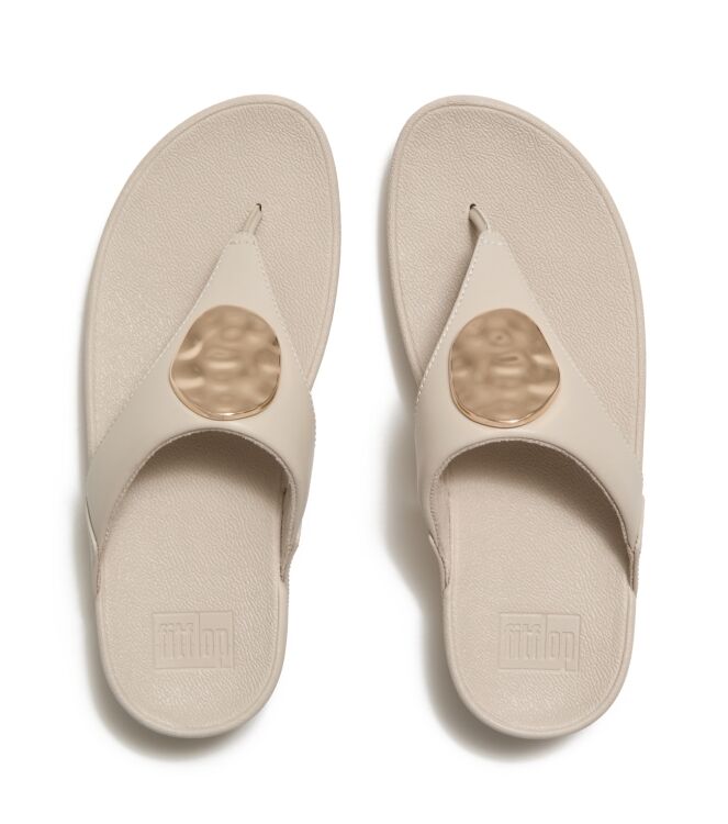 FitFlop lulu adornment toe-post sandals hazy taupe Direct leverbaar uit de webshop van www.meijerink-schoenen.nl/