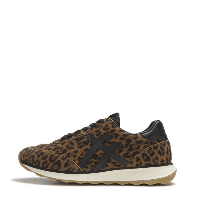 FitFlop retro-q ff suede leopard trainers tan/black Direct leverbaar uit de webshop van www.meijerink-schoenen.nl/