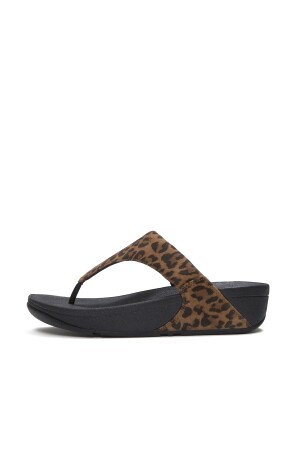 FitFlop Lulu Suede Leopard Toe-Post Sandals 