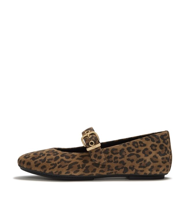 FitFlop delicato suede leopard mary janes tan/black Direct leverbaar uit de webshop van www.meijerink-schoenen.nl/