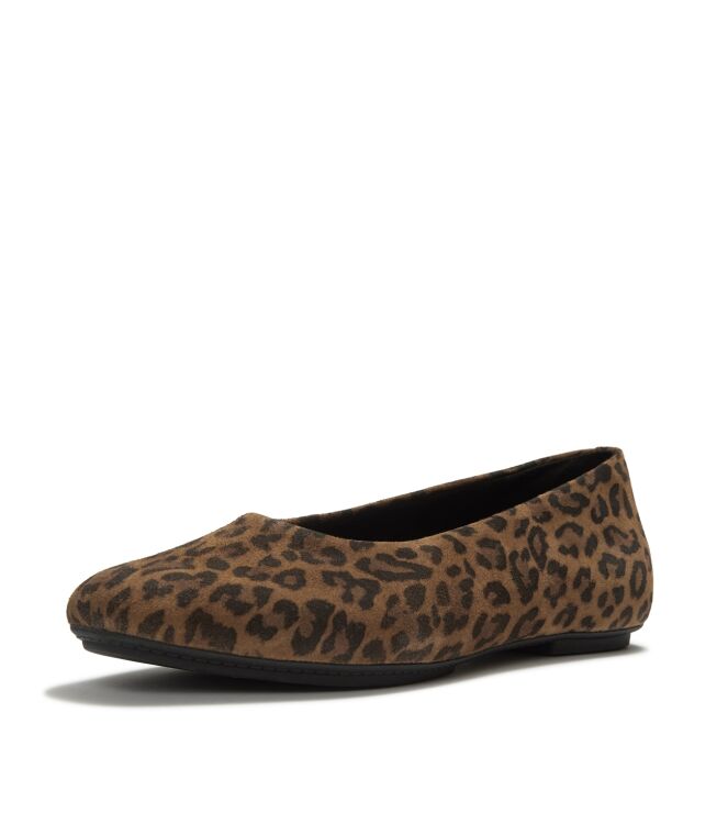 FitFlop delicato suede leopard ballerinas tan/black Direct leverbaar uit de webshop van www.meijerink-schoenen.nl/