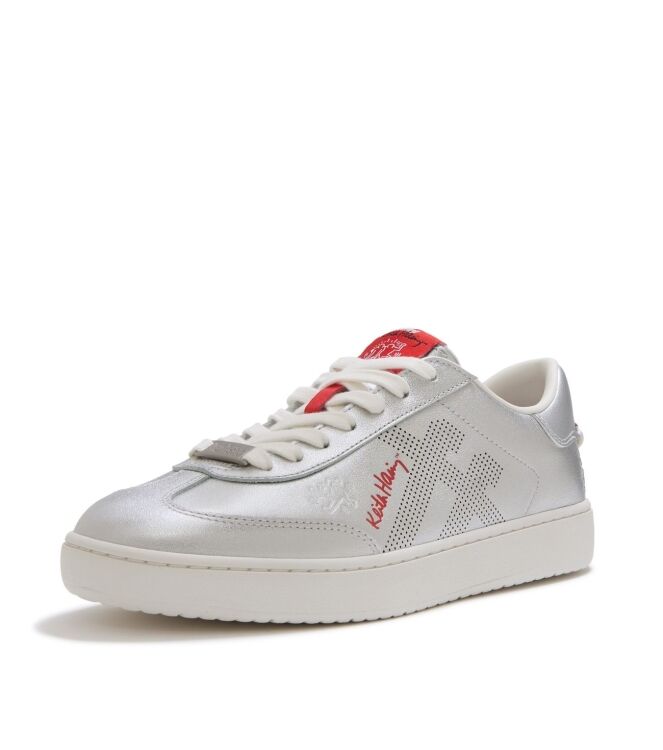FitFlop fitflop x keith haring the dash trainers metallic silver Direct leverbaar uit de webshop van www.meijerink-schoenen.nl/