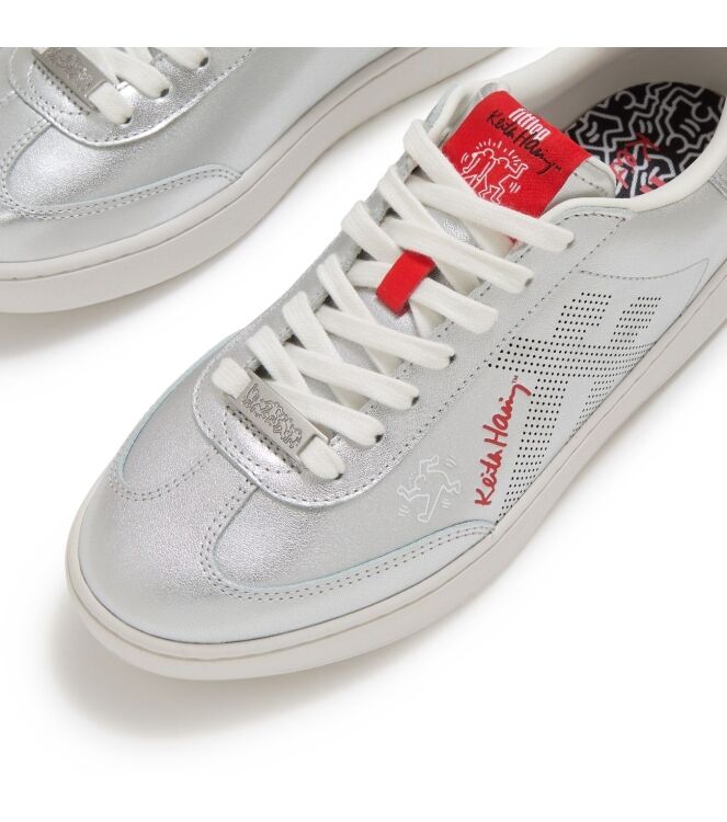 FitFlop fitflop x keith haring the dash trainers metallic silver Direct leverbaar uit de webshop van www.meijerink-schoenen.nl/