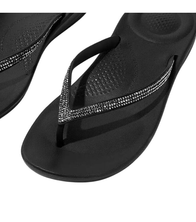 FitFlop fitflop x keith haring iqushion button flip-flops black Direct leverbaar uit de webshop van www.meijerink-schoenen.nl/