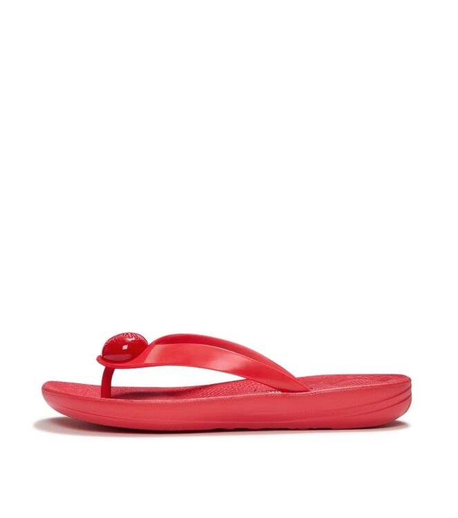 FitFlop fitflop x keith haring iqushion button flip-flops signal red Direct leverbaar uit de webshop van www.meijerink-schoenen.nl/