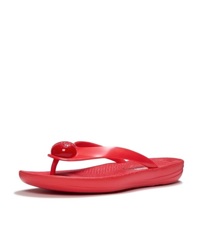 FitFlop fitflop x keith haring iqushion button flip-flops signal red Direct leverbaar uit de webshop van www.meijerink-schoenen.nl/