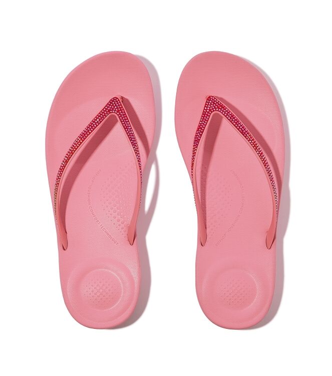 FitFlop iqushion ombre sparkle flip-flops pinkperfect/pop orange Direct leverbaar uit de webshop van www.meijerink-schoenen.nl/