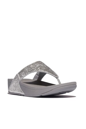 FitFlop Lulu Crinkled-Shimmer Toe-Post Sandals 