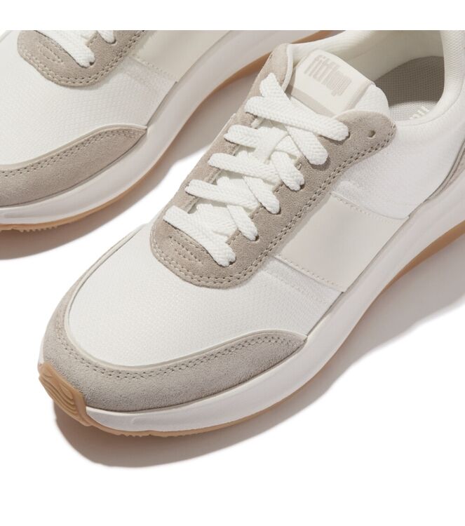 FitFlop f-mode flow suede-mix flatform sneakers urban white/ Direct leverbaar uit de webshop van www.meijerink-schoenen.nl/