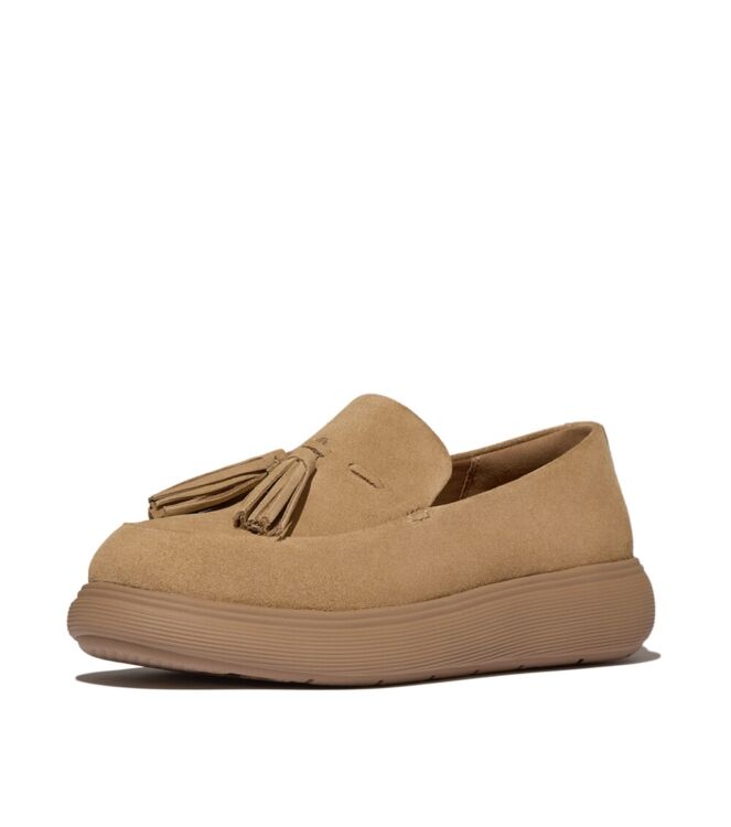 FitFlop iq-comff tassel suede loafers camel Direct leverbaar uit de webshop van www.meijerink-schoenen.nl/