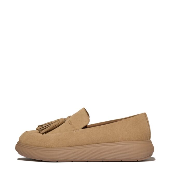 FitFlop iq-comff tassel suede loafers camel Direct leverbaar uit de webshop van www.meijerink-schoenen.nl/