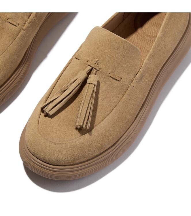 FitFlop iq-comff tassel suede loafers camel Direct leverbaar uit de webshop van www.meijerink-schoenen.nl/