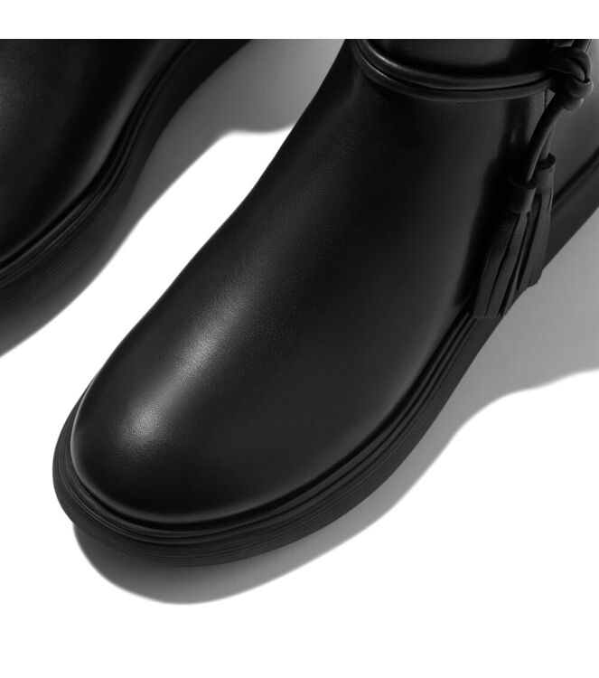 FitFlop iq-comff tassel leather short boots all black Direct leverbaar uit de webshop van www.meijerink-schoenen.nl/