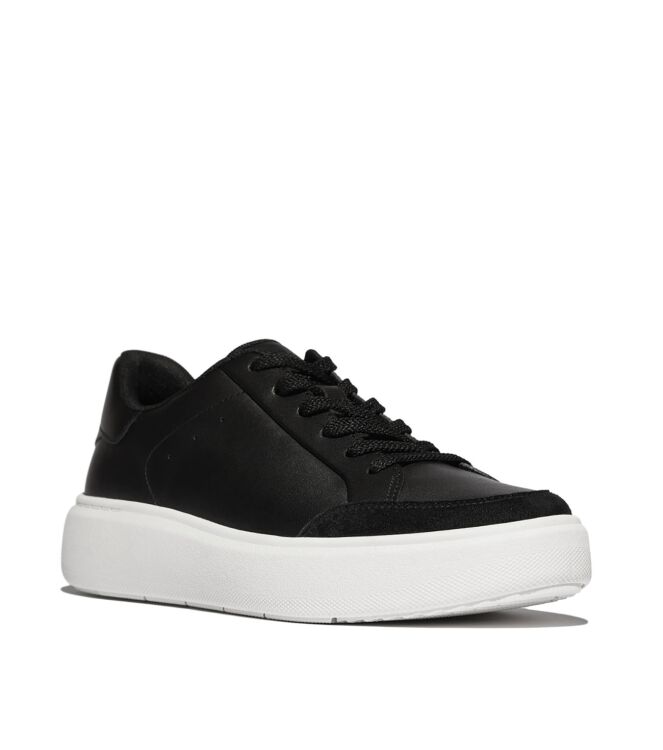 FitFlop rtg leather/suede sneakers black Direct leverbaar uit de webshop van www.meijerink-schoenen.nl/