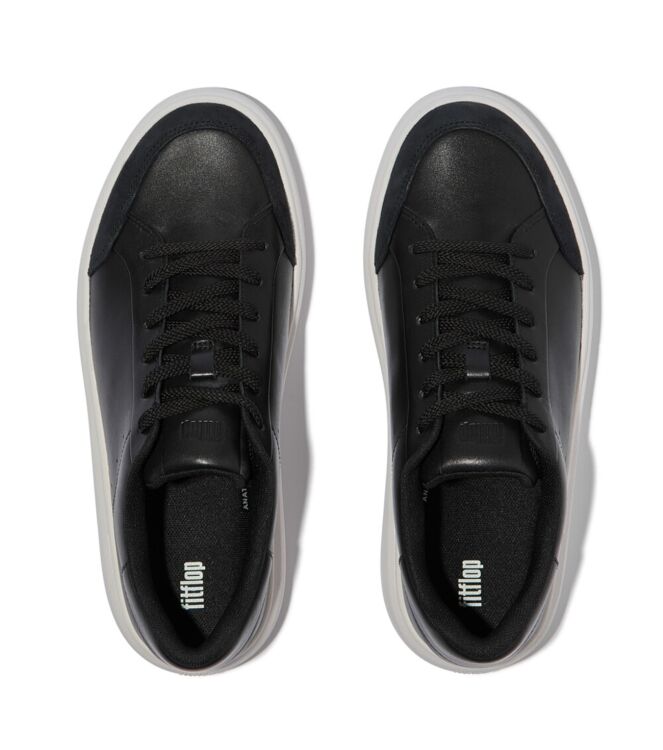 FitFlop rtg leather/suede sneakers black Direct leverbaar uit de webshop van www.meijerink-schoenen.nl/