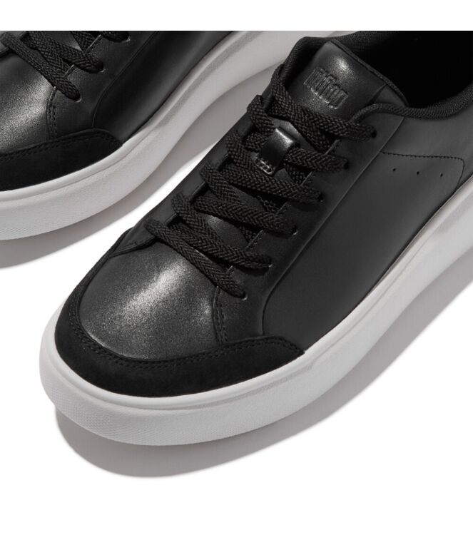 FitFlop rtg leather/suede sneakers black Direct leverbaar uit de webshop van www.meijerink-schoenen.nl/