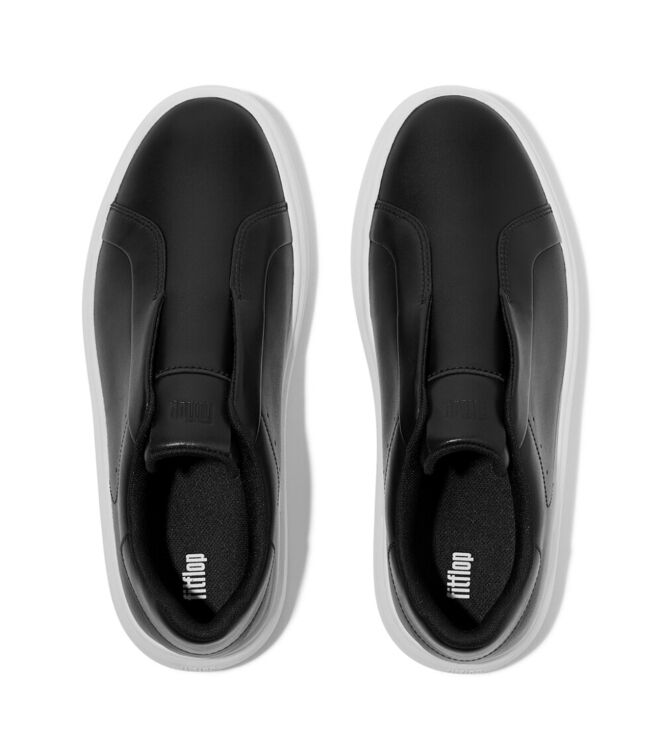 FitFlop rtg leather laceless sneakers black Direct leverbaar uit de webshop van www.meijerink-schoenen.nl/