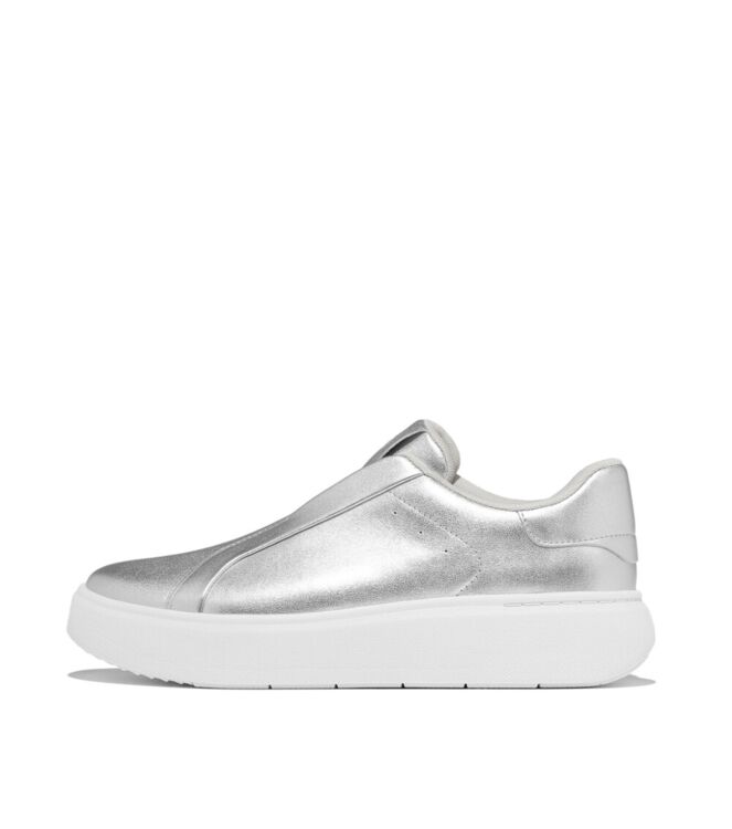 FitFlop rtg leather laceless sneakers silver Direct leverbaar uit de webshop van www.meijerink-schoenen.nl/