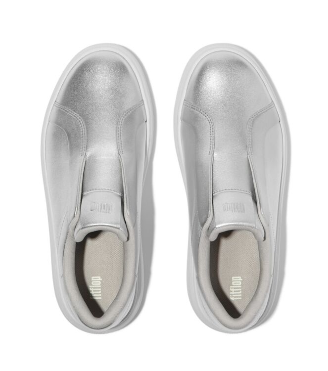 FitFlop rtg leather laceless sneakers silver Direct leverbaar uit de webshop van www.meijerink-schoenen.nl/