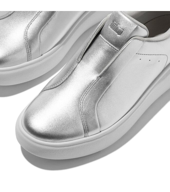 FitFlop rtg leather laceless sneakers silver Direct leverbaar uit de webshop van www.meijerink-schoenen.nl/