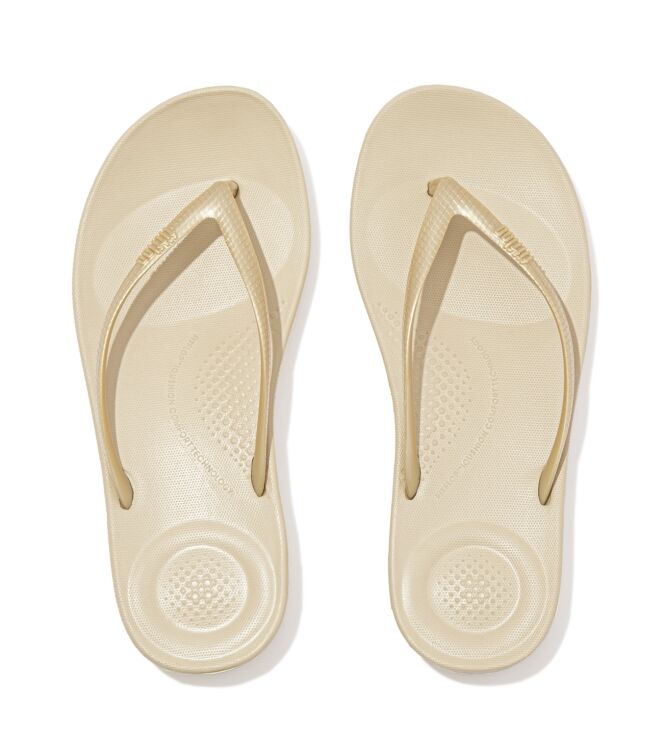 FitFlop iqushion ergonomic flip-flops tpu gold Direct leverbaar uit de webshop van www.meijerink-schoenen.nl/