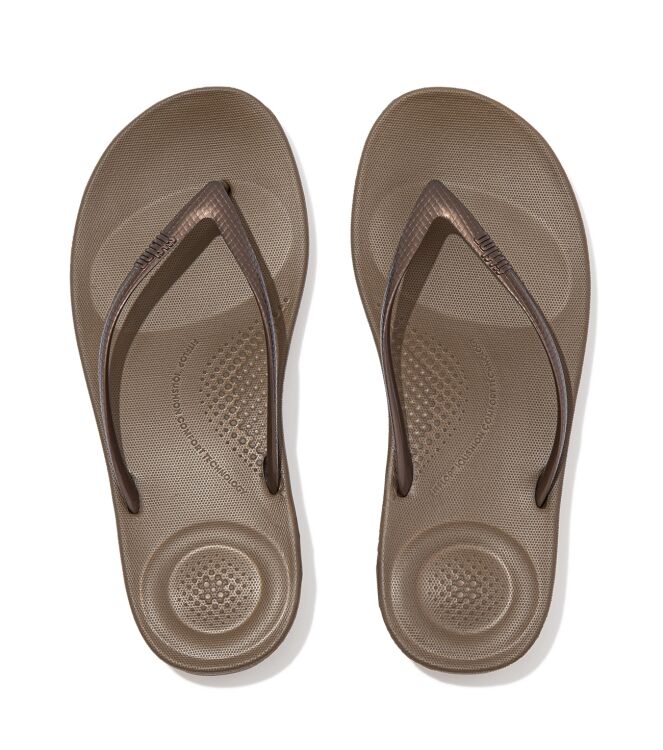 FitFlop iqushion ergonomic flip-flops tpu bronze Direct leverbaar uit de webshop van www.meijerink-schoenen.nl/